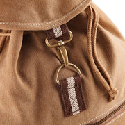 Canvas Rucksack Karabiner sahara – Hundesport Rucksack Detail