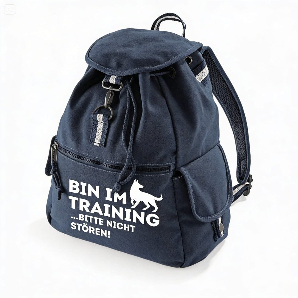 canvas rucksack mantrailing edition vintage look blau