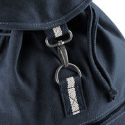 Canvas Rucksack Karabiner navy – Hundesport Rucksack Detail
