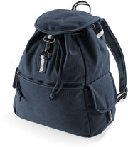 Canvas Rucksack Vintage Look navy – Outdoor Rucksack fuer Hundemenschen