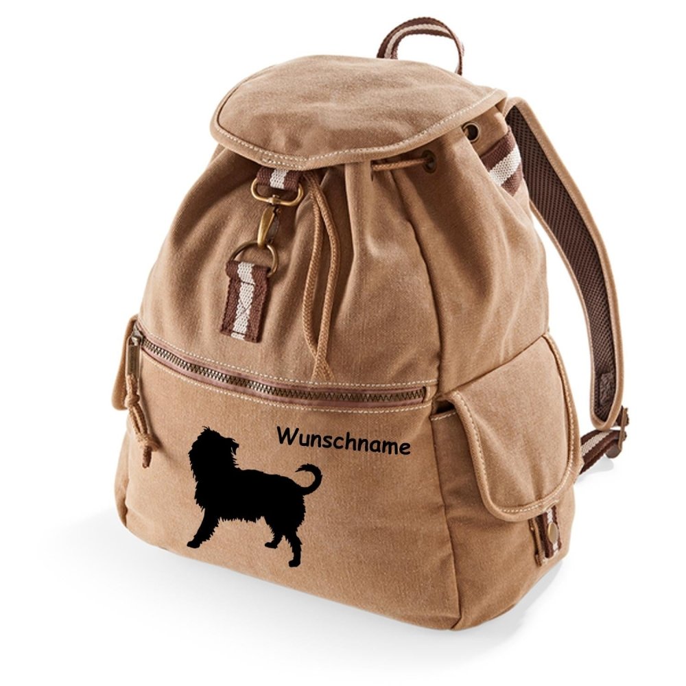 Canvas Rucksack Hunderasse: Affenpinscher-Tierisch tolle Geschenke