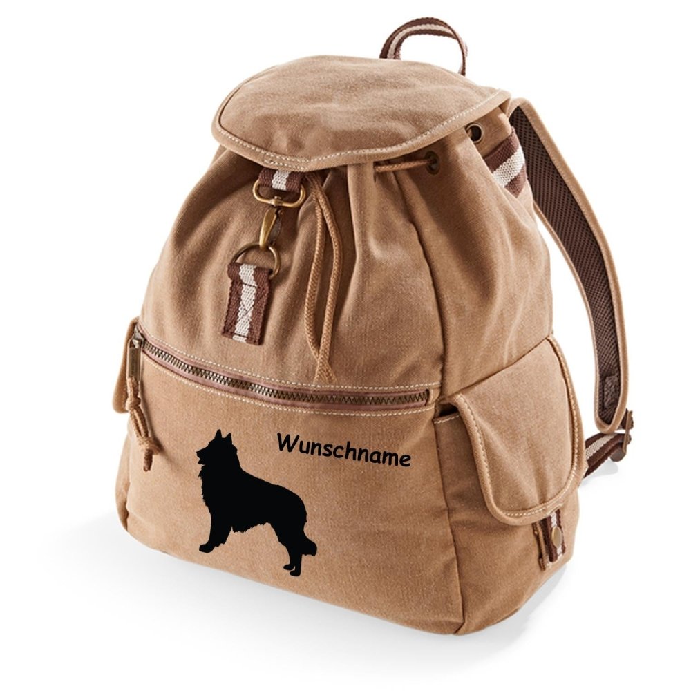 Canvas Rucksack Hunderasse: Belgischer Schäferhund - Tervueren-Tierisch tolle Geschenke