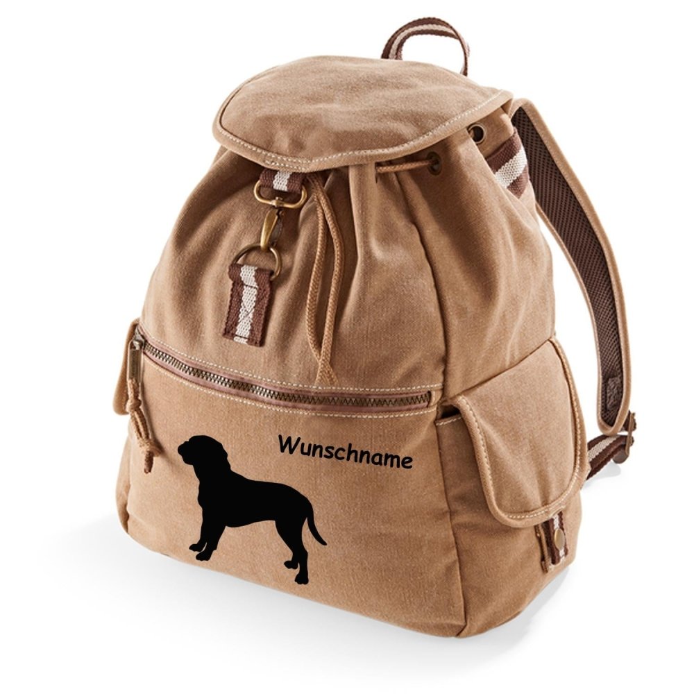 Canvas Rucksack Hunderasse: Bordeaux Dogge-Tierisch tolle Geschenke