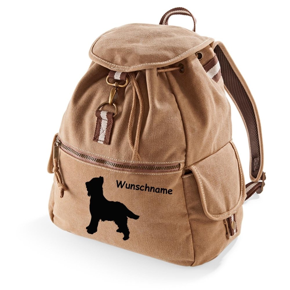 Canvas Rucksack Hunderasse: Briard - Berger De Brie-Tierisch tolle Geschenke