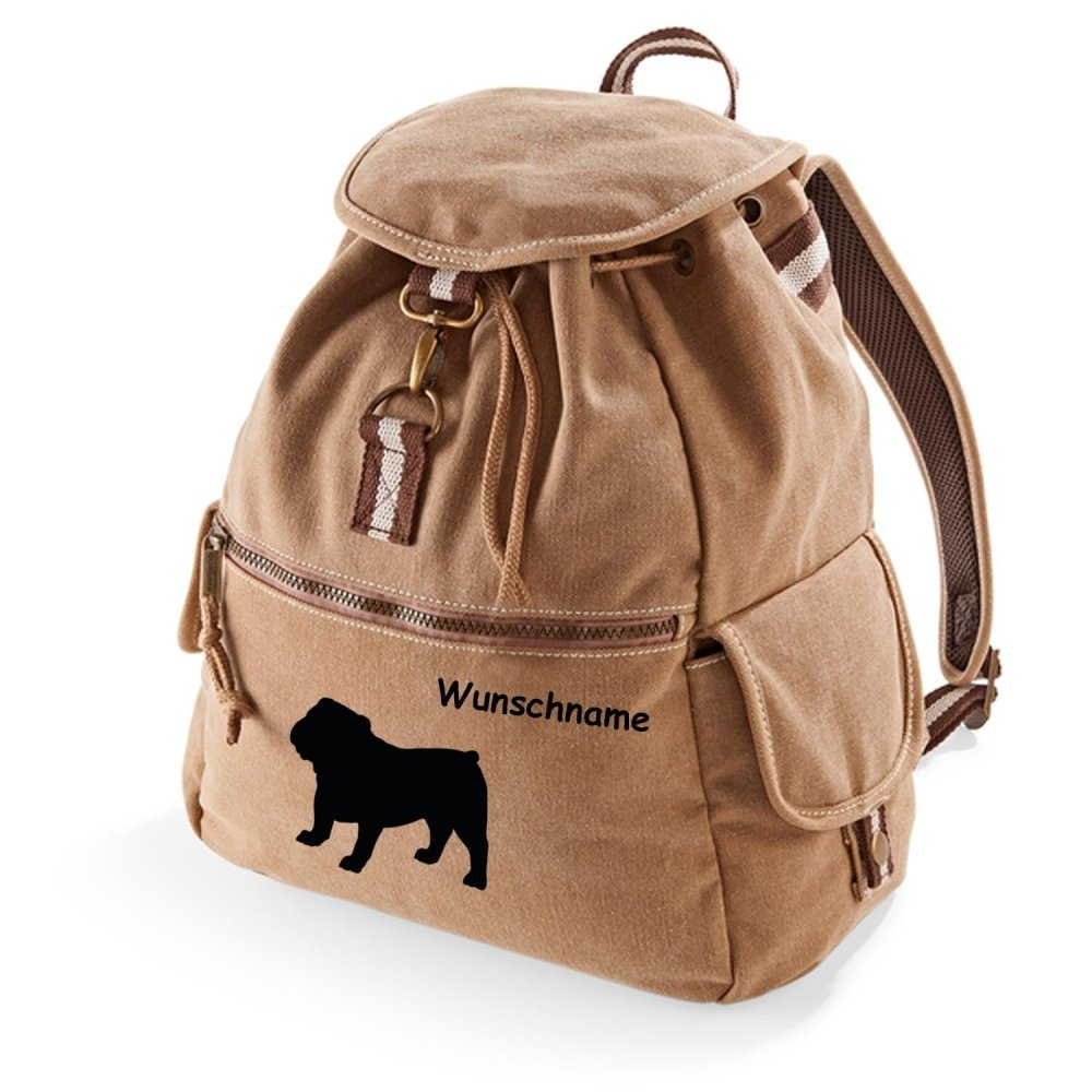 Canvas Rucksack Hunderasse: Bulldogge-Tierisch tolle Geschenke