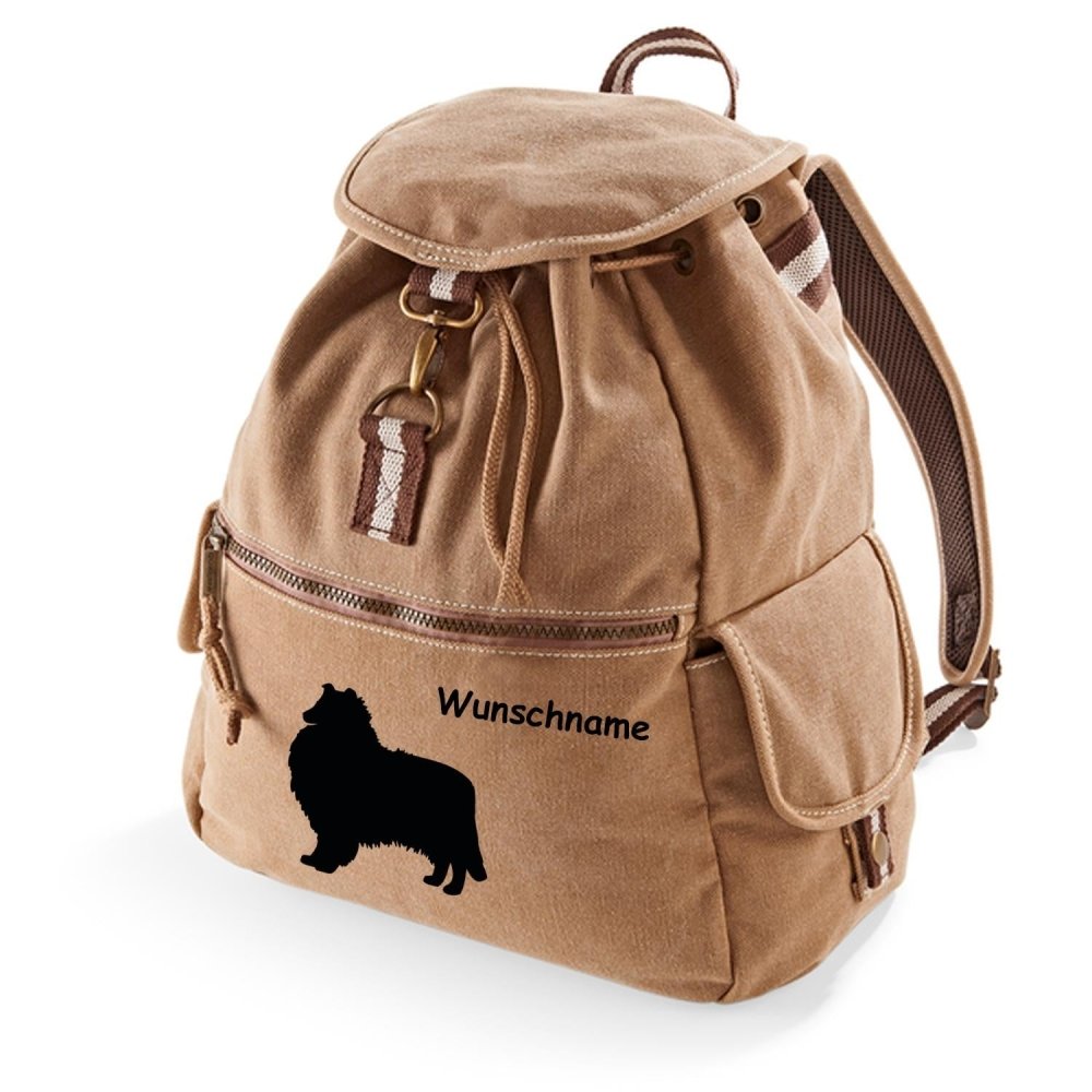 Canvas Rucksack Hunderasse: Collie-Tierisch tolle Geschenke
