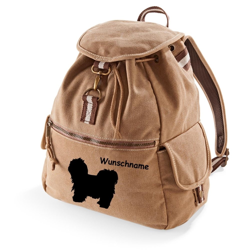 Canvas Rucksack Hunderasse: Coton de Tulear-Tierisch tolle Geschenke