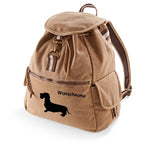 Canvas Rucksack Hunderasse: Dackel 3-Tierisch tolle Geschenke