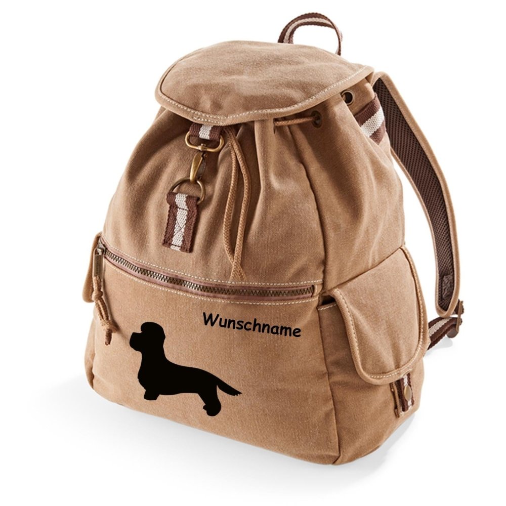 Canvas Rucksack Hunderasse: Dandie Dinmont Terrier-Tierisch tolle Geschenke