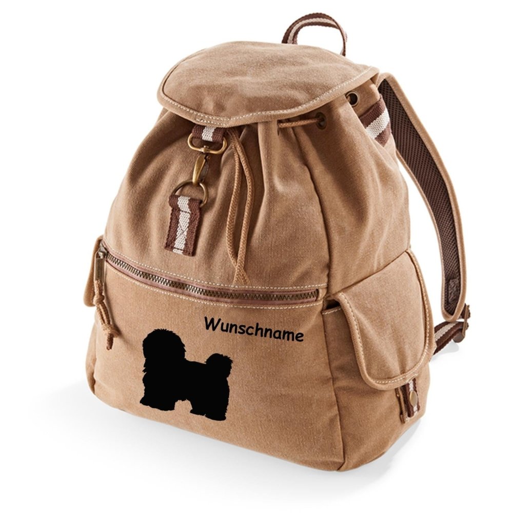 Canvas Rucksack Hunderasse: Havaneser-Tierisch tolle Geschenke