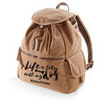 Canvas Rucksack: Life is better with my dog-Tierisch tolle Geschenke