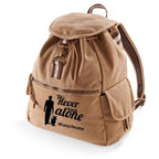 Canvas Rucksack: Never walk alone 3-Tierisch tolle Geschenke