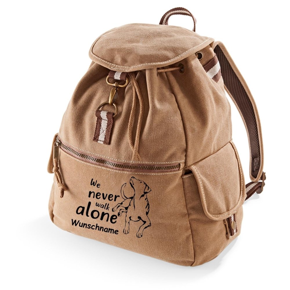 Canvas Rucksack: Never walk alone 4-Tierisch tolle Geschenke
