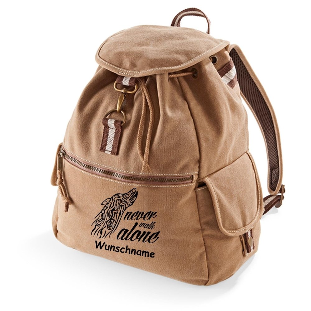 Canvas Rucksack: Never walk alone 5-Tierisch tolle Geschenke