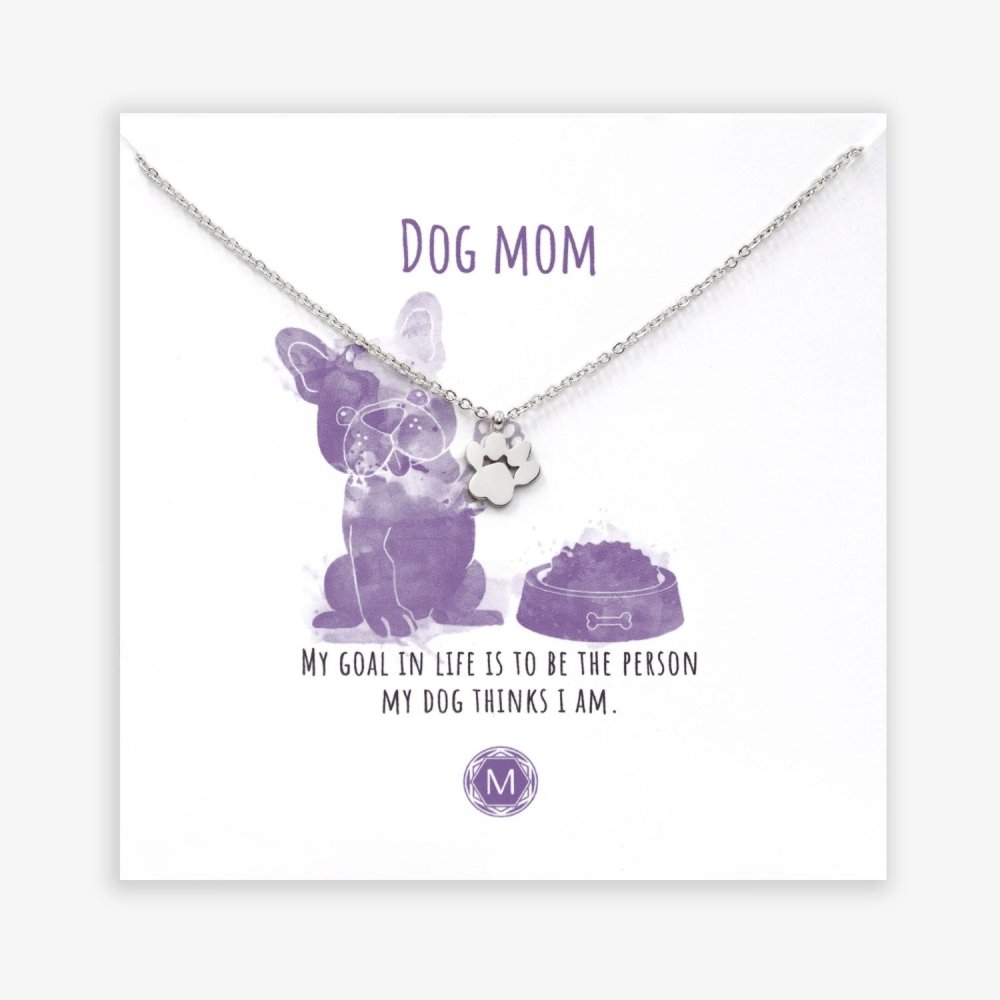 Eine Kette mit  Pfoten-Anhänger aus Edelstahl