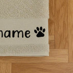 Hundehandtuch personalisiert (100 × 50 cm) – 100% Baumwolle, mit Name & Pfote