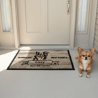 Chihuahua Fußmatte vor einem Hauseingang