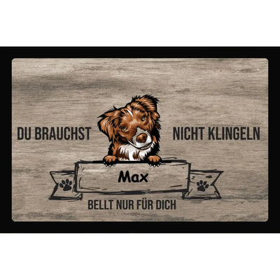 Fußmatte „Du brauchst nicht klingeln“ mit Australian Shepherd-Motiv, Motiv 2