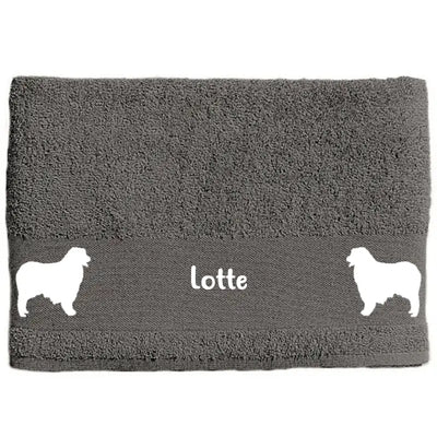 Hunde-Handtuch mit Australian Shepherd-Motiv