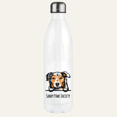 Thermosflasche mit Australian Shepherd-Motiv, Stilporträt, Motiv 1