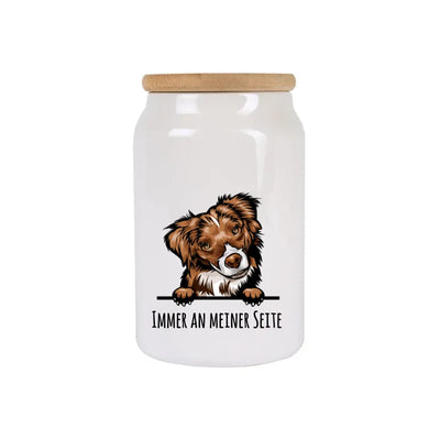 Leckerlidose mit Australian Shepherd-Motiv, Stilporträt, Motiv 2