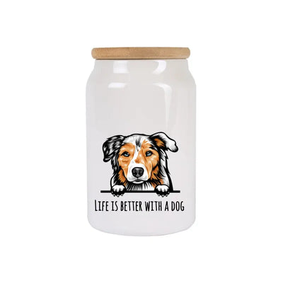 Leckerlidose mit Australian Shepherd-Motiv, Stilporträt, Motiv 1