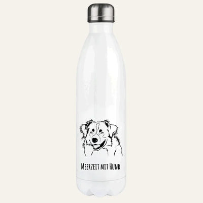 Thermosflasche mit Australian Shepherd-Motiv, Handgezeichnet, Motiv 1