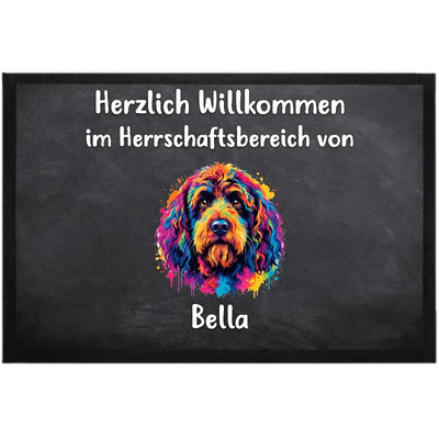 Fußmatte Herrschaftsbereich mit Barbet-Motiv