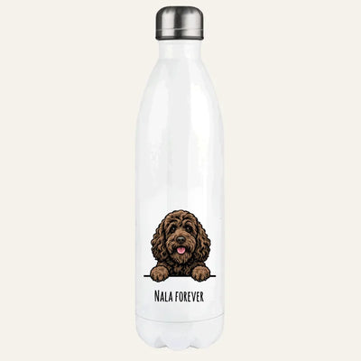 Thermosflasche mit Barbet-Motiv, Stilporträt