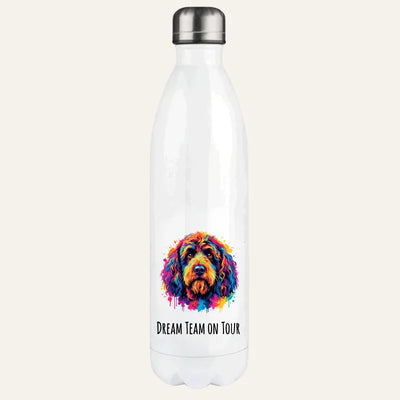 Thermosflasche mit Barbet-Motiv, Pop Art