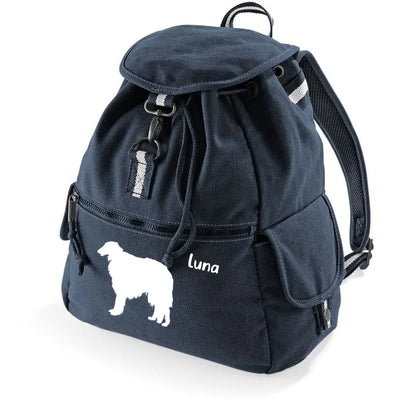 Canvas-Rucksack mit Barsoi-Motiv