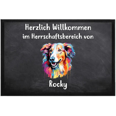 Fußmatte Herrschaftsbereich mit Barsoi-Motiv