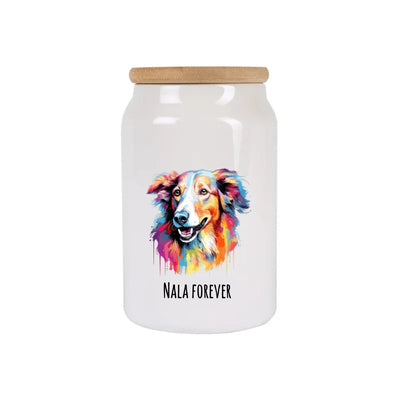 Leckerlidose mit Barsoi-Motiv, Pop Art