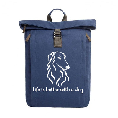 Rolltop-Rucksack mit Barsoi-Motiv, Motiv 1