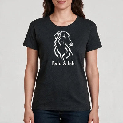 Premium T-Shirt mit Barsoi-Motiv, Motiv 1