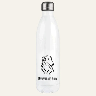 Thermosflasche mit Barsoi-Motiv, Handgezeichnet, Motiv 1