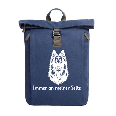 Rolltop-Rucksack mit Groenendael-Motiv
