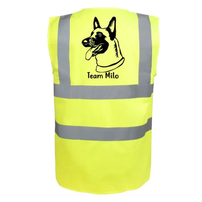 Classic Warnweste mit Belgischer Schäferhund Malinois-Motiv, Motiv 2