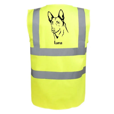 Classic Warnweste mit Belgischer Schäferhund Malinois-Motiv, Motiv 1