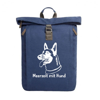 Rolltop-Rucksack mit Belgischer Schäferhund Malinois-Motiv, Motiv 2