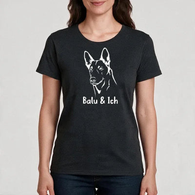 Premium T-Shirt mit Belgischer Schäferhund Malinois-Motiv, Motiv 1