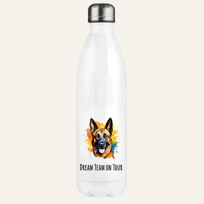 Thermosflasche mit Belgischer Schäferhund Malinois-Motiv, Pop Art
