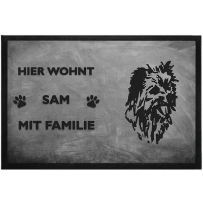 Fußmatte „Hier wohnt“ mit Berger des Pyrénées-Motiv, Motiv 2