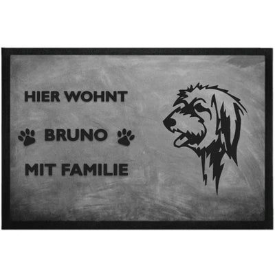 Fußmatte „Hier wohnt“ mit Berger des Pyrénées-Motiv, Motiv 1