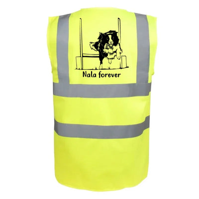 Classic Warnweste mit Border Collie-Motiv, Flyball