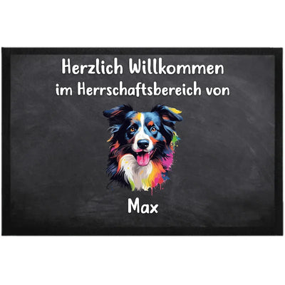Fußmatte Herrschaftsbereich mit Border Collie-Motiv
