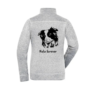 Fleecejacke mit Border Collie-Motiv, Kopf