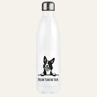 Thermosflasche mit Border Collie-Motiv, Stilporträt, Motiv 2