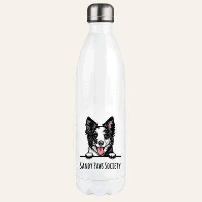 Thermosflasche mit Border Collie-Motiv, Stilporträt, Motiv 1