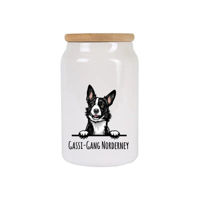 Leckerlidose mit Border Collie-Motiv, Stilporträt, Motiv 2